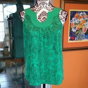 8/$20 Sonoma Size S Green Sleeveless T-shirt